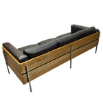 Load image into Gallery viewer, Back Of Habitat Forum 2 Robin Day Sofa Three Seater Brown Black
