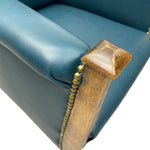 Load image into Gallery viewer, Oak Legs Arms Arts Crafts Armchair Leather
