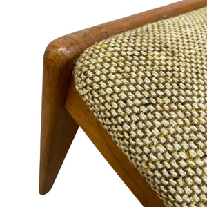 Teak And Tweed Dining Chair