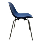 Load image into Gallery viewer, Blue chair with black legs on a white background
