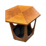 Load image into Gallery viewer, hexagonal side table in wood
