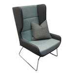 Load image into Gallery viewer, Steel Legs Naughtone Hush Lounge Chair Wool Herman Miller Group
