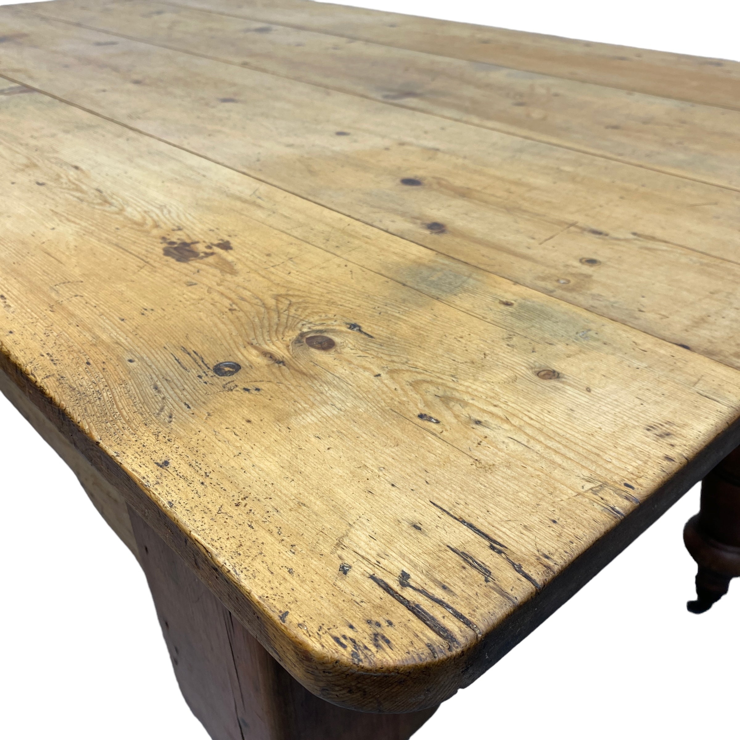 Pine Top Victorian Farmhouse Dining Table