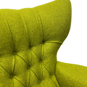 green wool chair