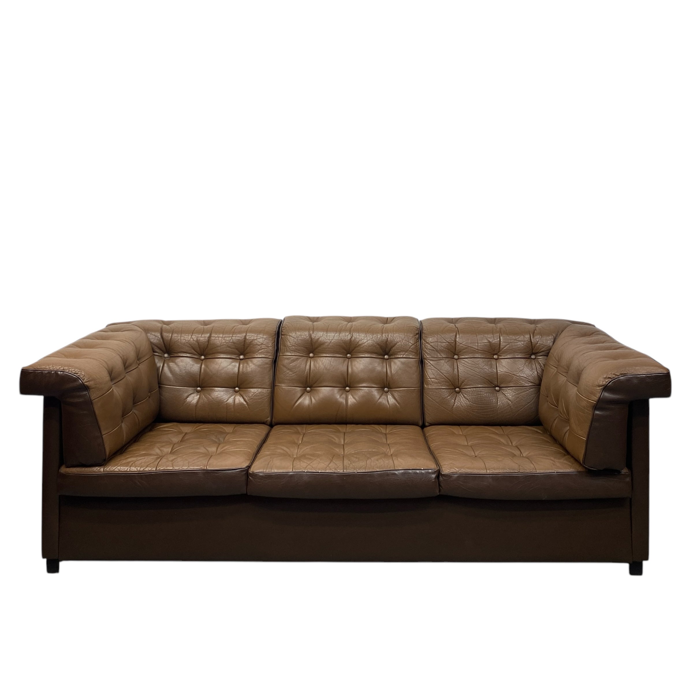 front of sofa brown vintage