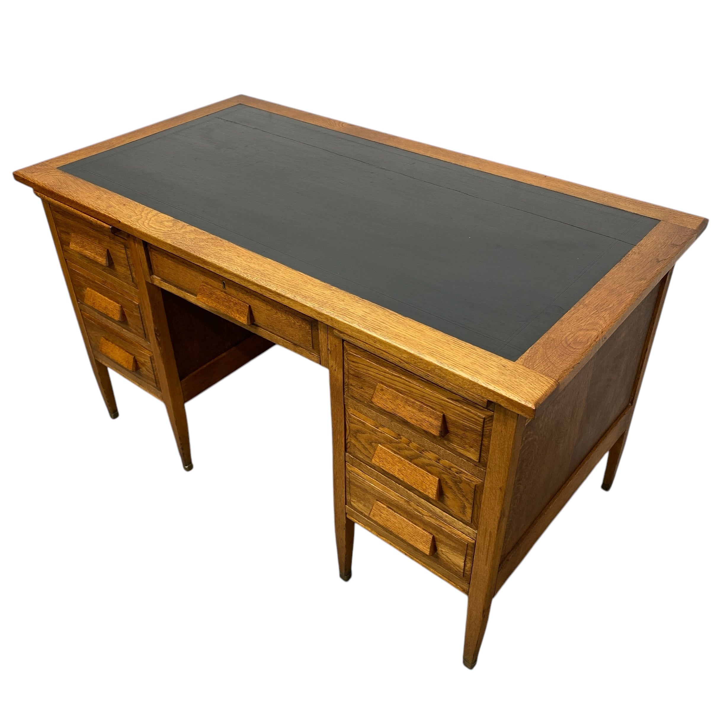 Seven Drawer Desk Oak