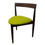 Load image into Gallery viewer, Chair with a green seat and brown backrest on a white background
