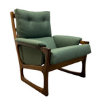 Load image into Gallery viewer, Midcentury Lounge Chair Green Danish Fully Refurbished

