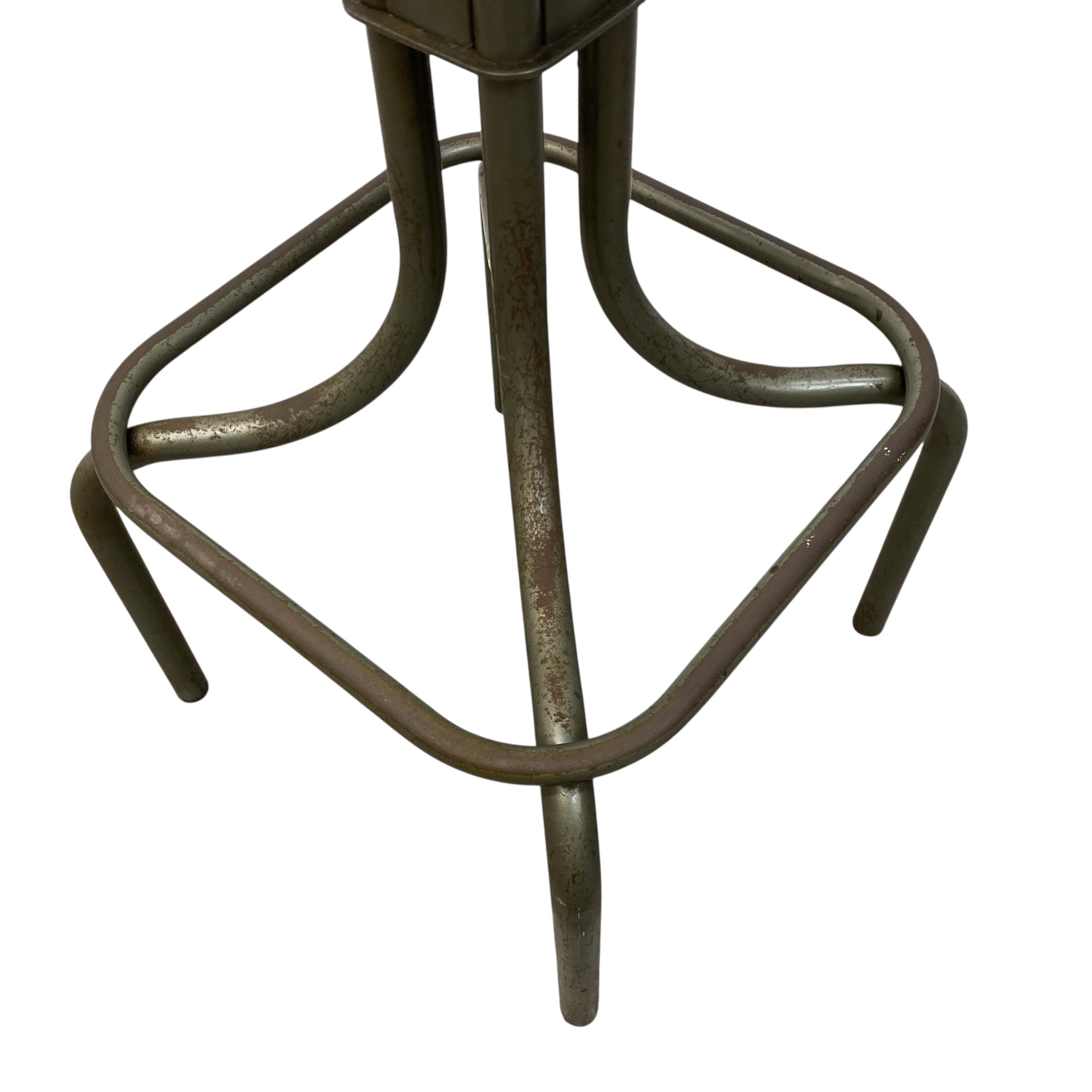 Metal stool with a white background