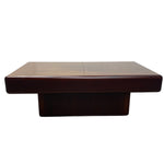Load image into Gallery viewer, Rectangular wooden table with a dark brown finish on a white background
