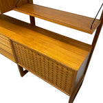 Load image into Gallery viewer, Wooden sideboard with wicker texture on a white background

