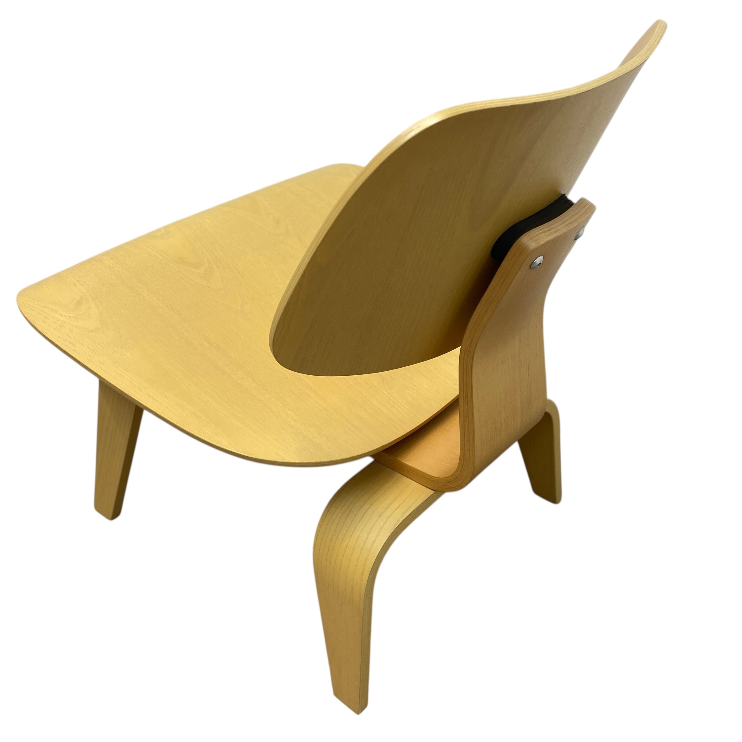 Wooden chair with a unique design on a white background