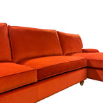Load image into Gallery viewer, Orange sectional sofa on a white background
