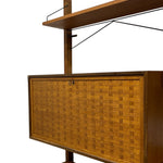 Load image into Gallery viewer, Wooden sideboard with wicker pattern on a white background

