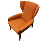 Load image into Gallery viewer, seat Wing Back Chair Teak Orange Camira
