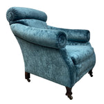Load image into Gallery viewer, arm Lounge Chair Blue Velvet Victorian Country House
