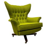 Load image into Gallery viewer, Teak Swivel Frame Lounge Chair Ottoman 1960&#39;s G Plan Blofeld 6250
