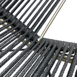 Load image into Gallery viewer, Close-up of a gray woven chair with metal frame on a white background
