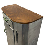 Load image into Gallery viewer, Metal cabinet with a wooden top on a white background
