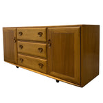 Load image into Gallery viewer, Wooden sideboard with drawers and a door on a white background
