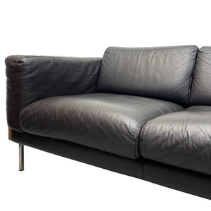 corner Habitat Forum 2 Robin Day Sofa Three Seater Brown Black