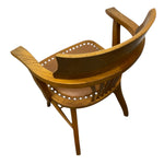 Load image into Gallery viewer, Wooden chair with a unique design on a white background
