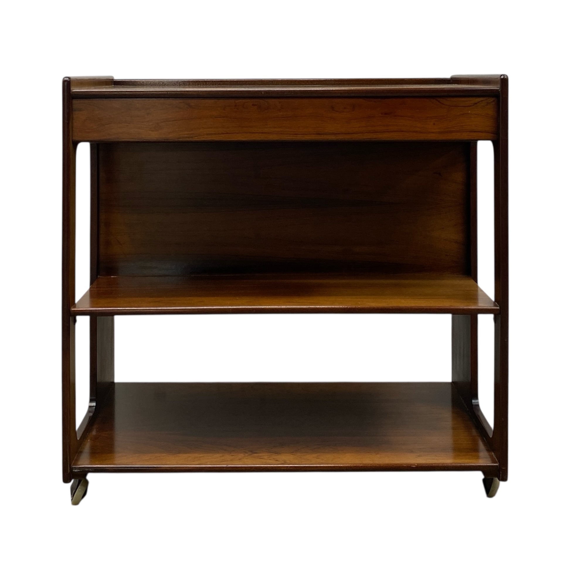 rosewood drinks trolley with shelving 