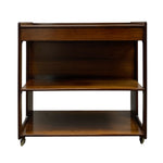 Load image into Gallery viewer, rosewood drinks trolley with shelving 
