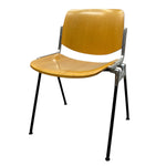 Load image into Gallery viewer, Wooden chair with metal legs on a white background
