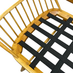 Load image into Gallery viewer, Wooden crib with black mattress cover on a white background
