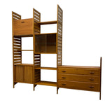 Load image into Gallery viewer, WOODEN STORAGE THAT SITS AGAINST THE WALL INC DRAWERS SHELVES AND CABINETS
