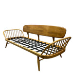 Load image into Gallery viewer, Wooden bench with lattice backrest on a white background
