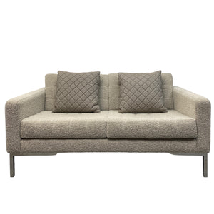 Stainless Steel Legs Robin Day Sofa Midcentury Two Seater