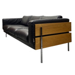 Load image into Gallery viewer, Habitat Forum 2 Robin Day Sofa Three Seater Brown Black Side On
