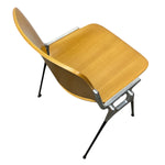 Load image into Gallery viewer, Wooden chair with metal legs on a white background
