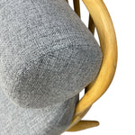 Load image into Gallery viewer, Gray textured cushion on a wooden chair with a white background
