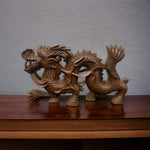 Load image into Gallery viewer, On a shelf Chinese Dragon Hand Carved Teak
