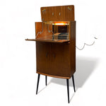 Load image into Gallery viewer, Tapered Black Legs Retro Drinks Cabinet
