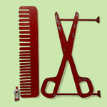 Load image into Gallery viewer, Vintage Signage Barbers Hairdressers Scissors Comb
