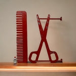Load image into Gallery viewer, Room Set Vintage Signage Barbers Hairdressers Scissors Comb
