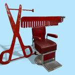 Load image into Gallery viewer, Barbers Chair ComB aND sCISSORS
