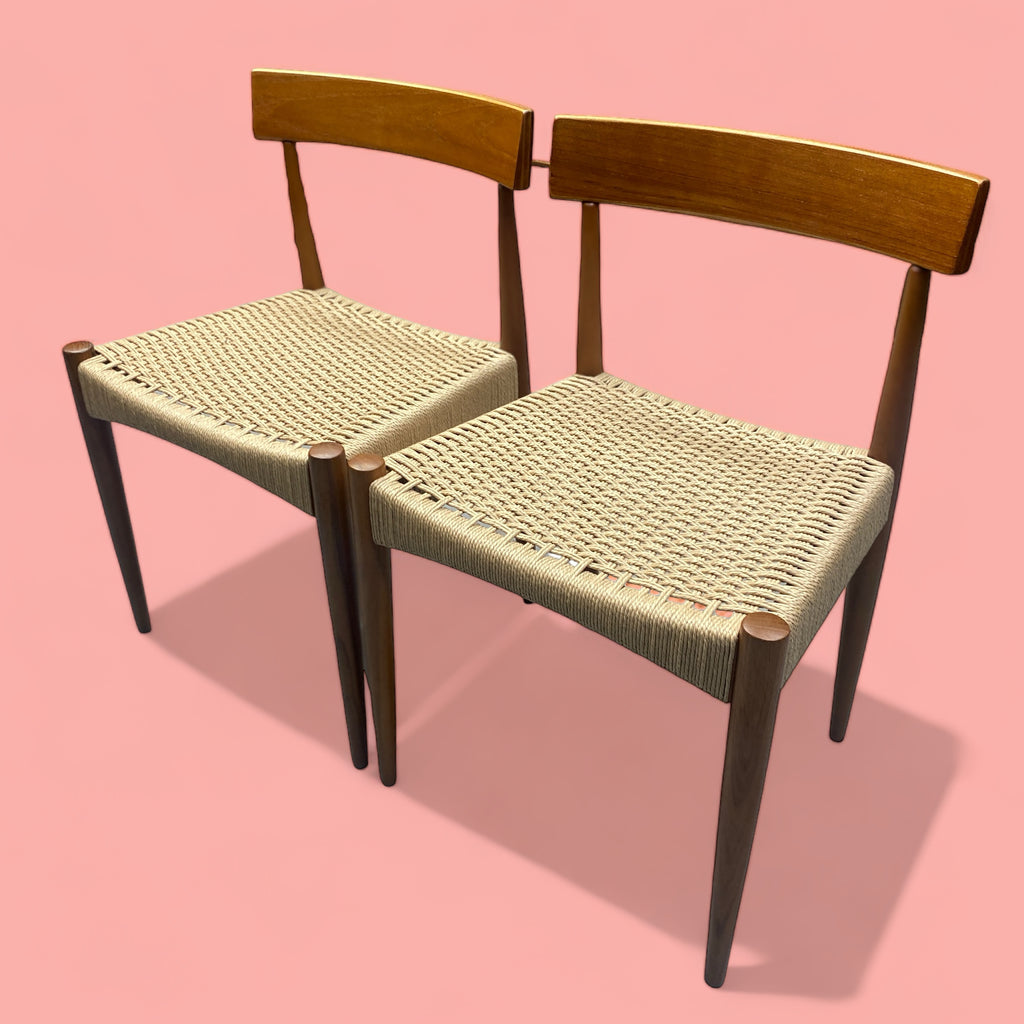 Danish Arne Hovmand Olsen Dining Chairs Two