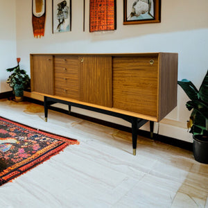 Room Set Sideboard Teak White And Newton Brass Feet