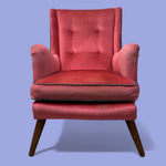 Load image into Gallery viewer, Vintage Lounge Chair Pink Velvet
