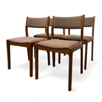 Load image into Gallery viewer, Orange Brown Danish Dining Chairs 1960s
