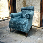Load image into Gallery viewer, Room Set Lounge Chair Blue Velvet Victorian Country House
