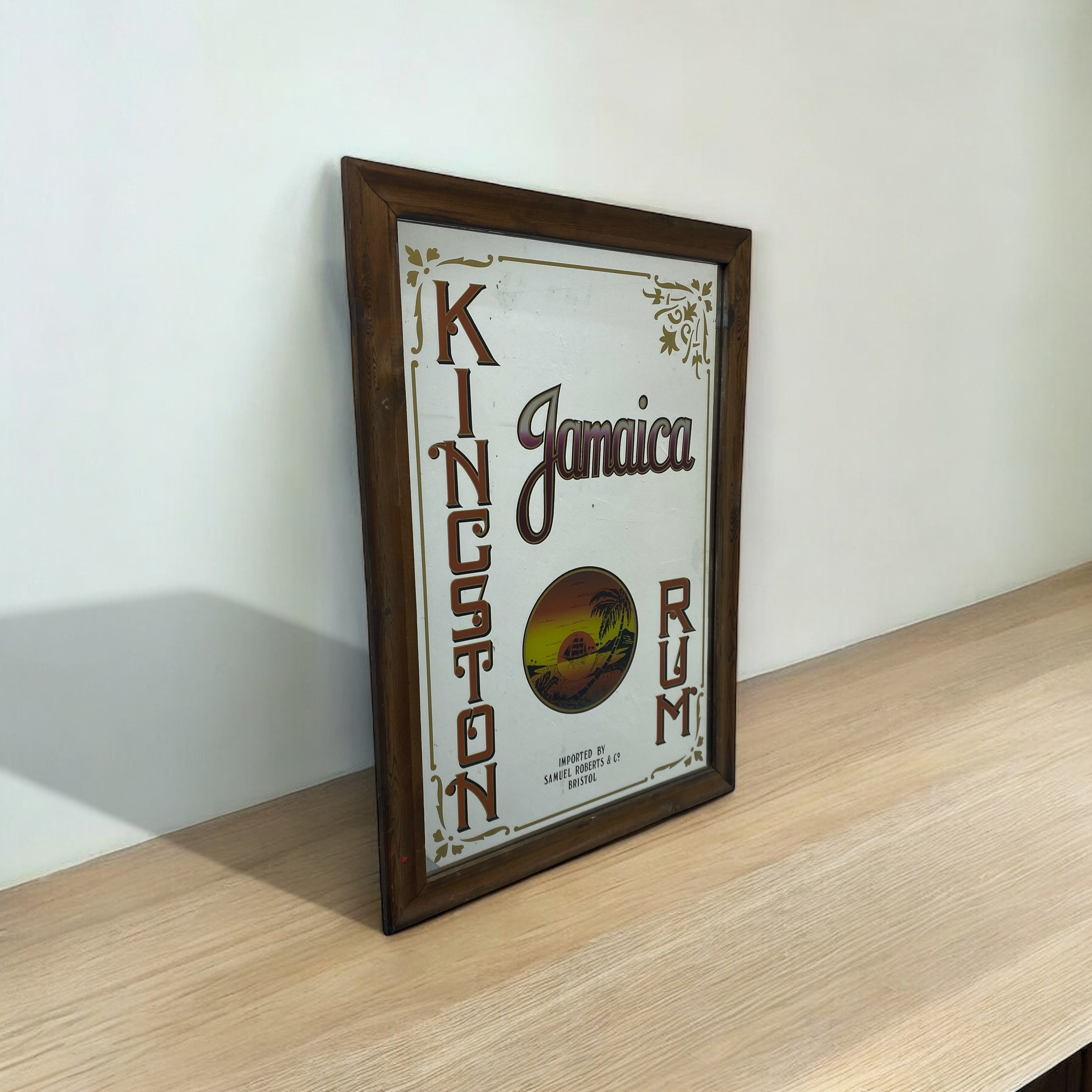 Floor Standing Mirror Vintage Mirror Kingston Rum Jamaica