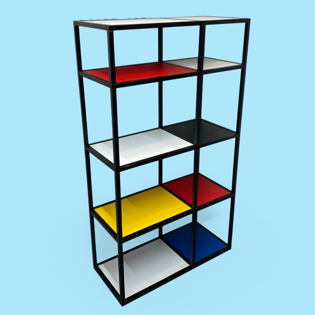 Room Divider Wall Unit Shelving Piet Mondrian Style