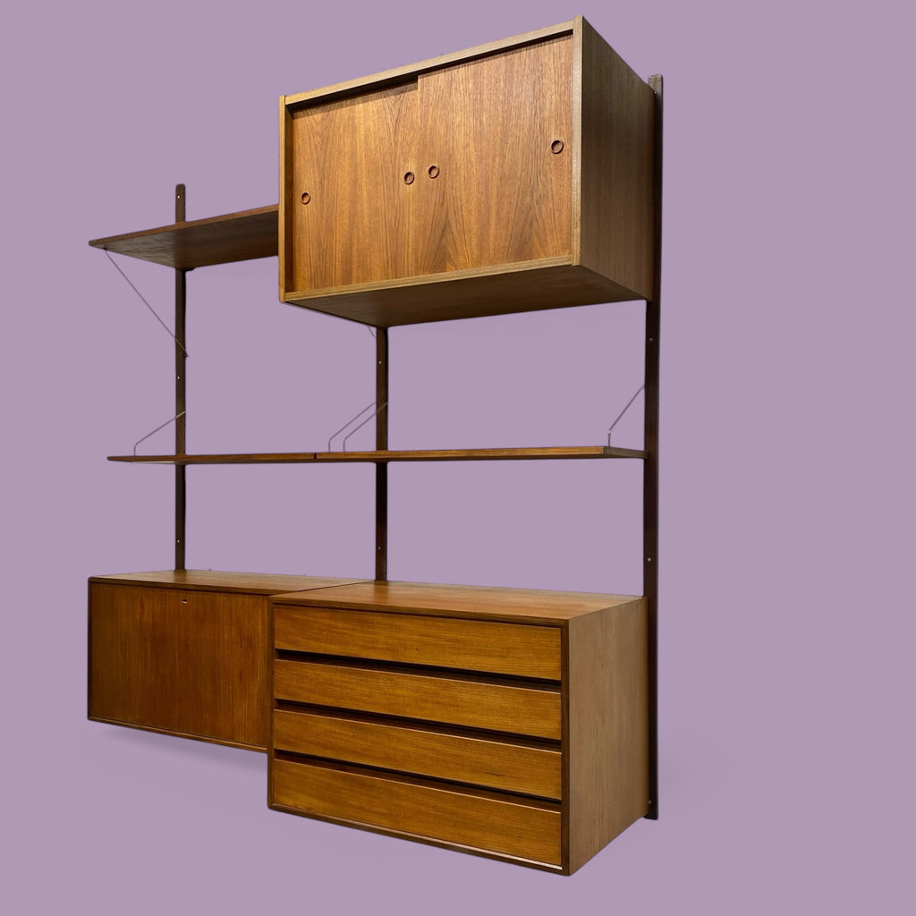 Wall System Storage Modular Poul Cadovius 1960s Danish