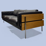 Load image into Gallery viewer, Habitat Forum 2 Robin Day Sofa Three Seater Brown Black

